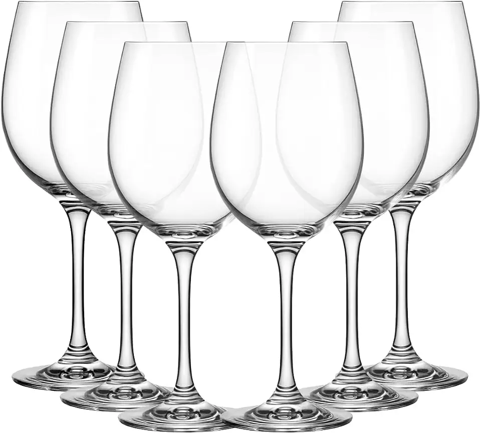 Jogo de 6 Taças para Vinho Água Drink 465ml Vidro 22,5cm de Altura