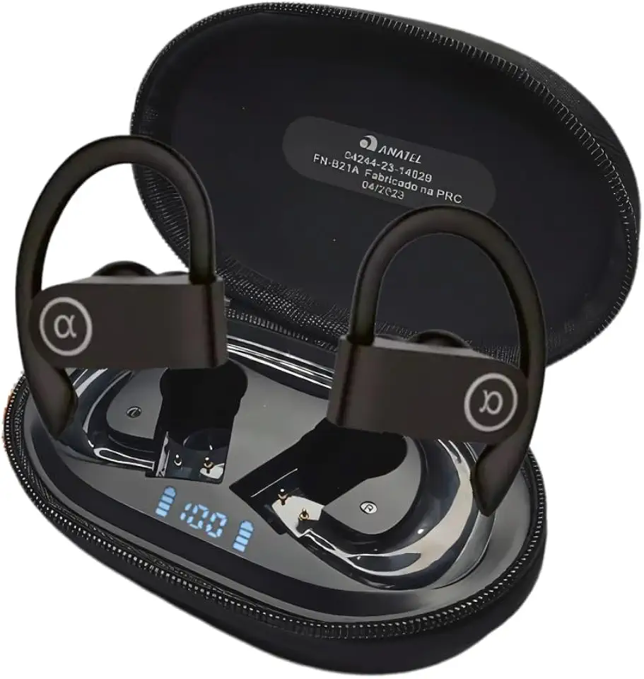 Fone de Ouvido, Bluetooth 5.4, IPX5 à Prova D'Água, 45h de Bateria, Com Microfone Embutido. Design Esportivo e Ergonômico, Ideal Para Corridas, Atividades Físicas, Videogame, IPhone e Android