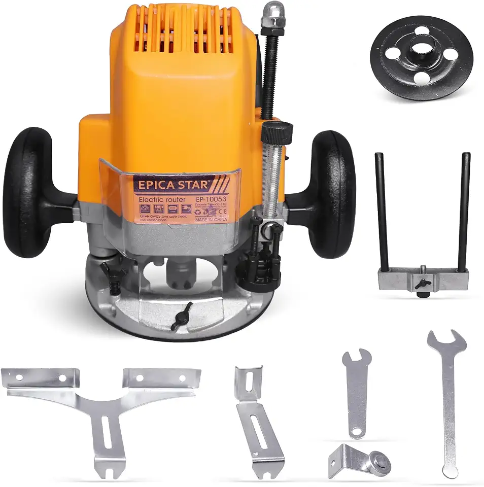 Tupia Manual 220V 1800W, Fresadora Manual para Madeira, Profissional Tupia para Trabalhos em Madeira, 22000 RPM Aparador de Bordas Compacto para Entalhar