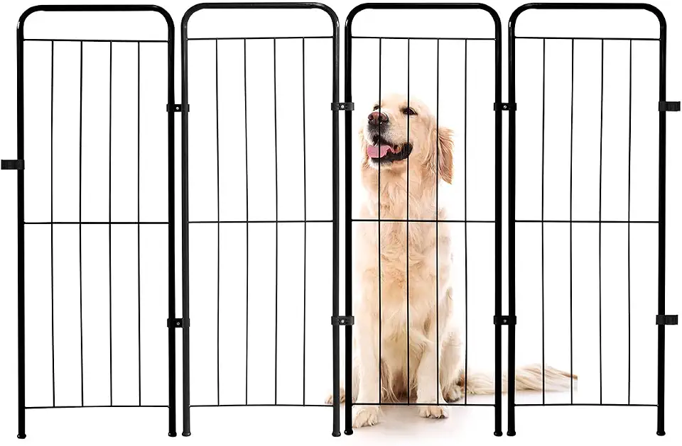Cercado Grande Dobrável 98cm 4 Modulos Pet Portatil Preto