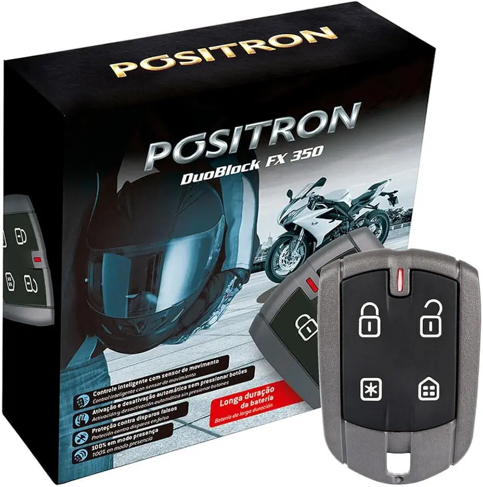 Alarme Para Motos Universal Duoblock Com Presença, Positron, Fx G8 350, 12875000, Controles De Alarme