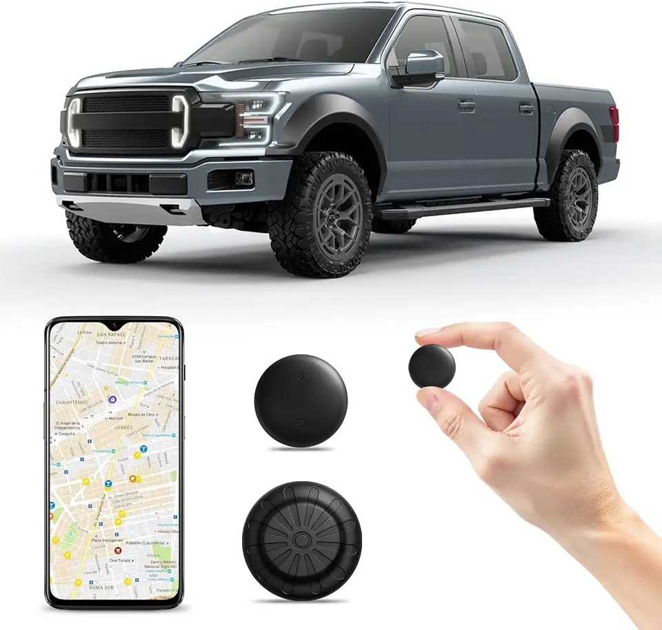 Mini Rastreador Gps para Veículos, Localizador de Carro Oculto com Capa Magnética, Localizador de Itens para Google Find Hub E Ios Find My, Sem Mensalidades, Preto