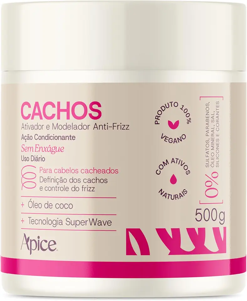 Ápice Ativador e Modelador de Cachos Essence Anti-Frizz | Definição e Movimento Natural | 500g