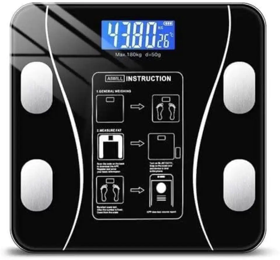 Balanca Bioimpedancia Balança Digital Corporal Bioimpedancia Profissional de Banheiro Com Bluetooth Monitoramento Completo Via App Até 180kg | Premium InoVibes