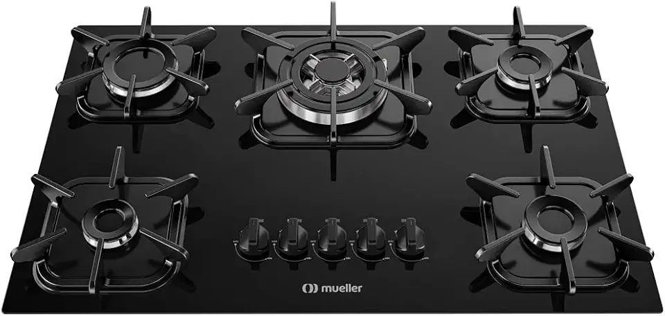 Cooktop 5 bocas com Queimador Tripla chama e Acendimento Super Automático - Mueller Unica