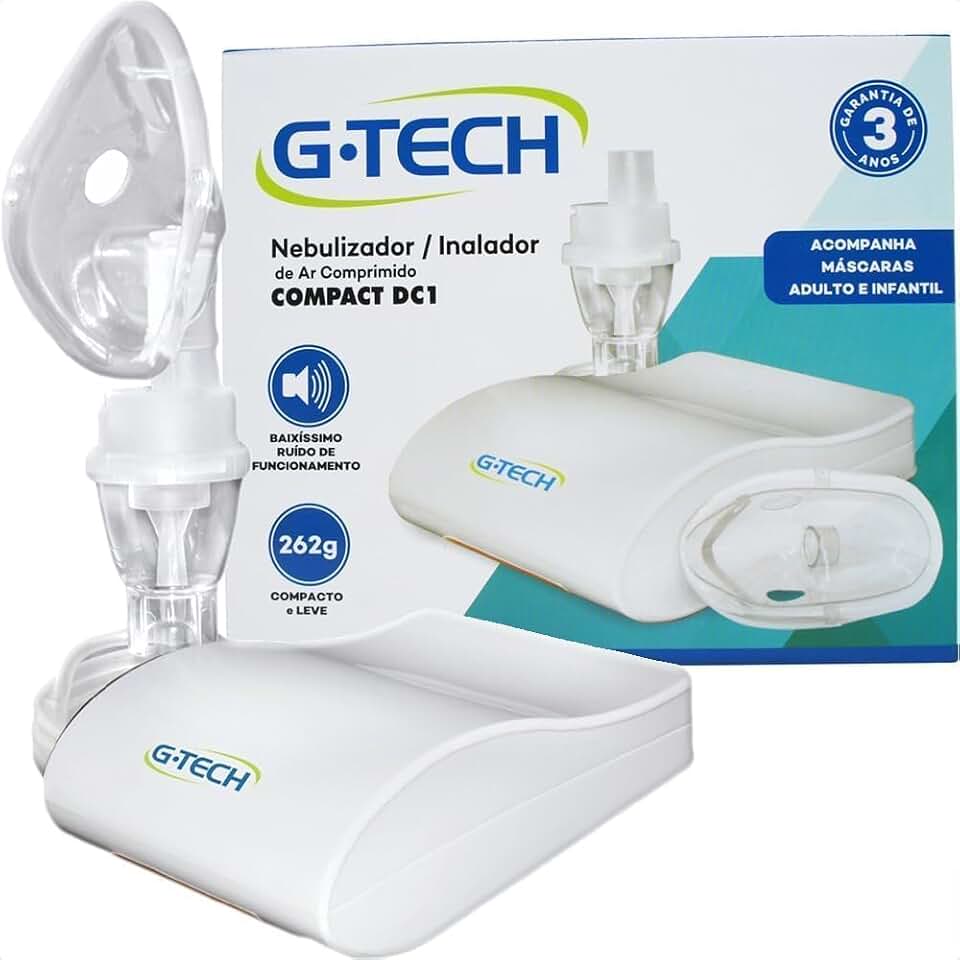Inalador Nebulizador G-t.e.c.h. Dc1 Adulto Crianças Bebê Bivolt