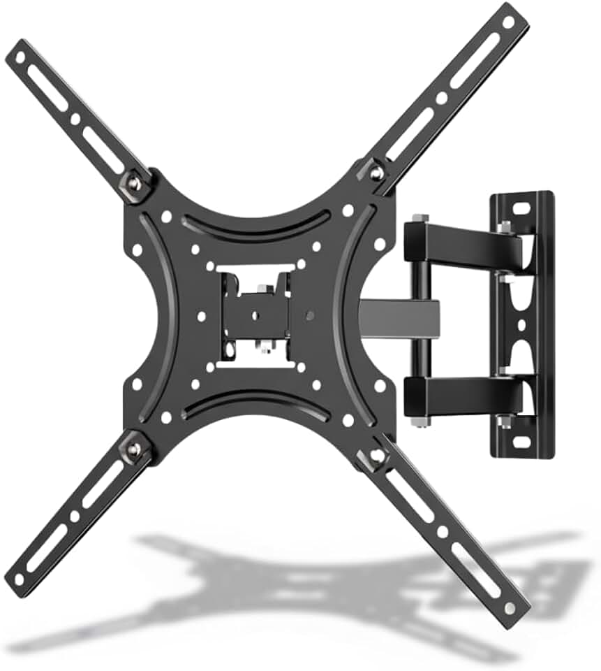 Suporte de Parede Articulado para Tv 26" A 55" Polegadas Duplo 360° E 180° Drywall E Madeira Compatível Com Samsung LG AOC TCL Philco Philips Universal