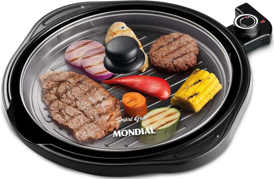 MONDIAL Grill Redondo Smart Grill 30cm, Preto, 1200W, 110V - G-04