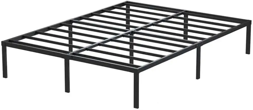 Estrutura De Cama De Metal, Não Precisa de Box Spring,Com Espaço De Armazenamen Cor Preto (FULL)
