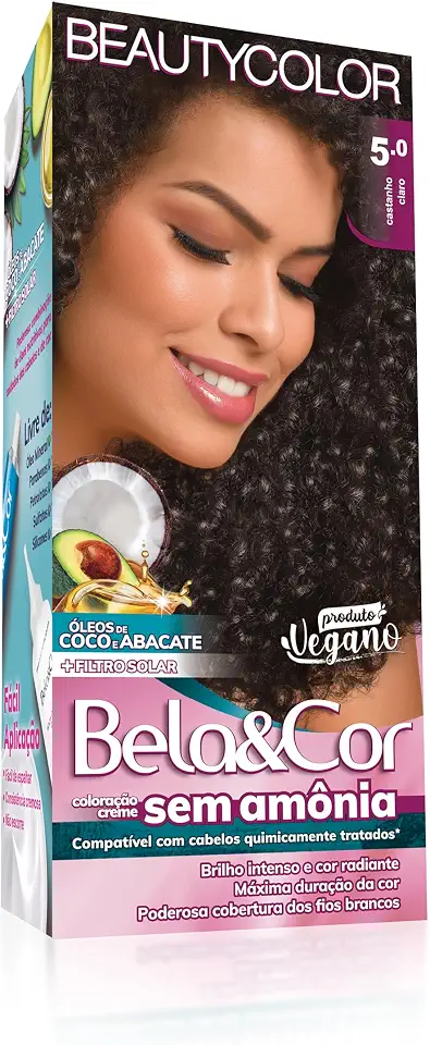 Coloração Bela&Cor Sem Amônia - 5.0 Castanho Claro
