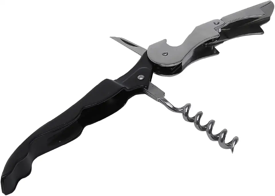 WOLFF - Saca-Rolhas de Inox 2 Estágios 13cm x 2cm - Preto