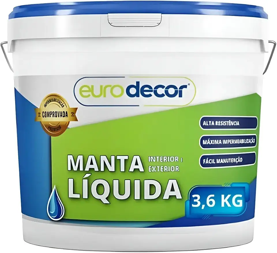 Manta Liquida Impermeável para Pisos e Paredes - 3,6Kg - Branco