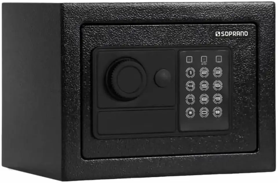 Cofre Digital com Senha 23x17x17cm Preto - Soprano