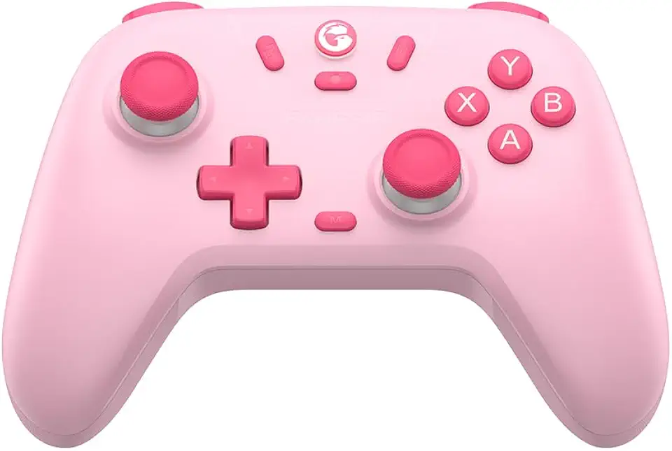 GameSir Nova Lite Controle Bluetooth e Sem Fio 2.4G para PC Windows, Celular Android iPhone, Nintendo Switch e Steam Deck, Gamepad com Hall Effect Anti-Drift, Turbo, Vibração, Dongle USB - Rosa
