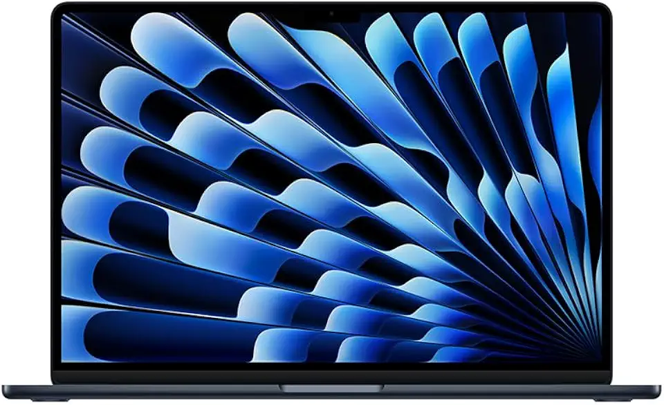 Apple 2025 MacBook Air (de 15 polegadas, Processador M4 da Apple com CPU 10‑core e GPU 10‑core, 16GB Memória unificada, 256 GB) - Meia-noite