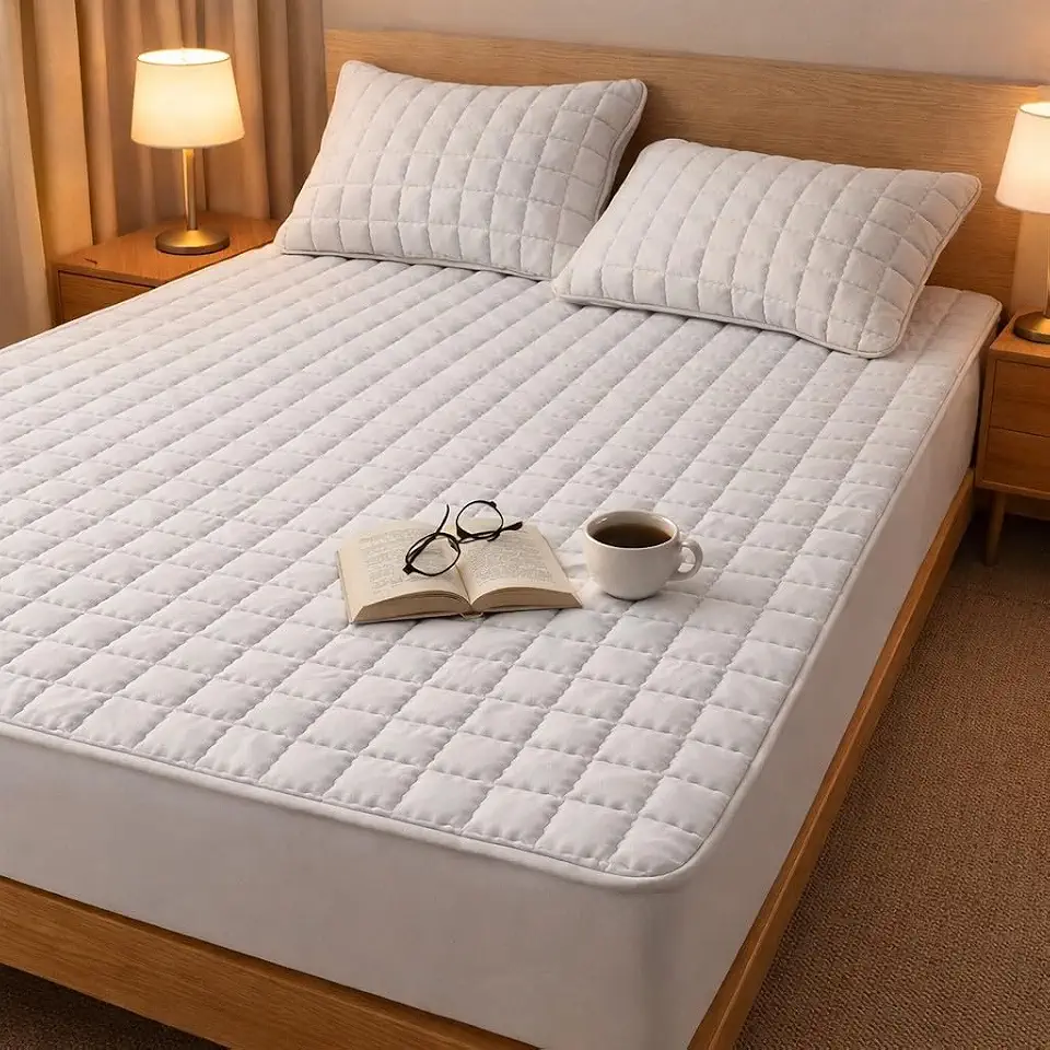 Capa de Colchão Casal Impermeável Matelada Branca com Elástico – Protetor de Colchão Padrão, Ajuste Firme, Confortável, Lavável, Proteção contra Líquidos e Suor