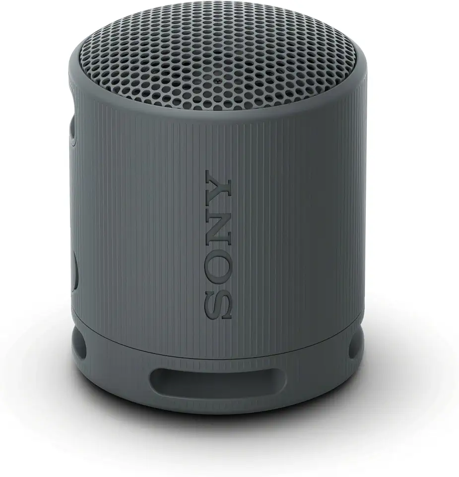 Sony SRS-XB100 Alto-falante portátil sem fio Bluetooth leve e supercompacto, extradurável, IP67, à prova d'água e à prova de poeira, bateria de 16 horas, alça versátil e chamadas sem as mãos, preto