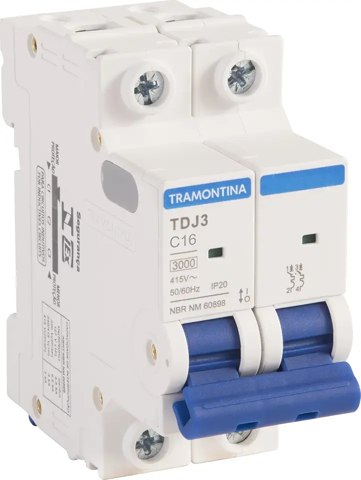 Tramontina Disjuntor TDJ3 2P 16A 3kA curva C