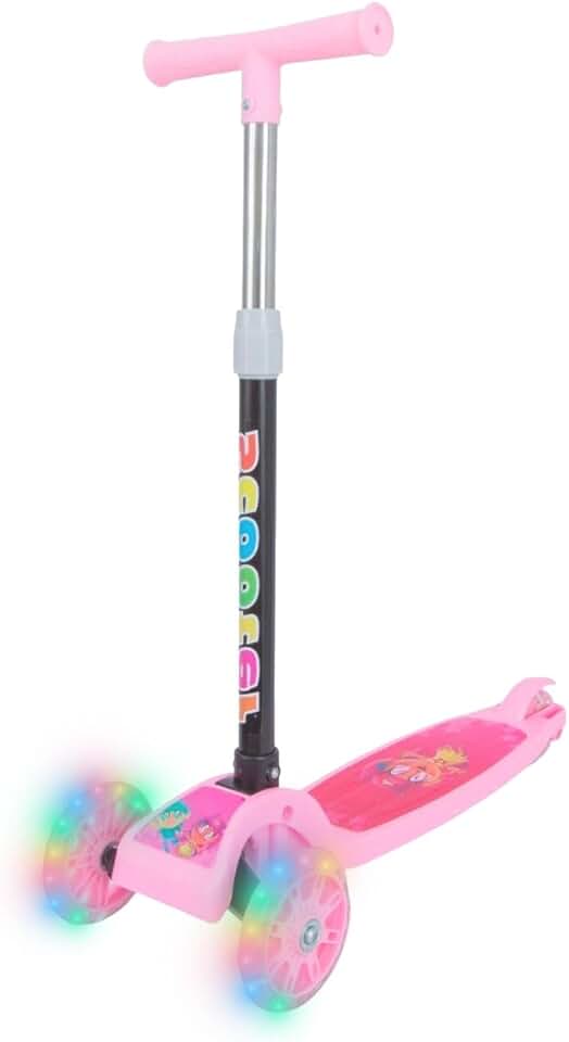 Scooter Infantil Patinete 3 Rodas Até 30Kg Criança com Led