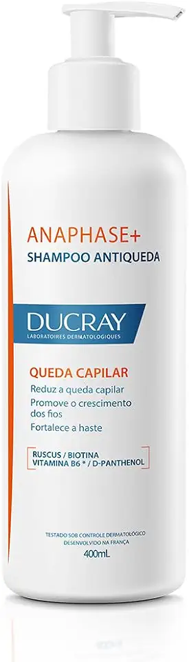 Ducray Anaphase+ Shampoo Antiqueda, Fortalece e Revitaliza os Fios, Reduz Queda em 88% em 6 Semanas, Aumenta Volume e Elasticidade, Potencializa Absorção de Minoxidil em até 6x, 400ml