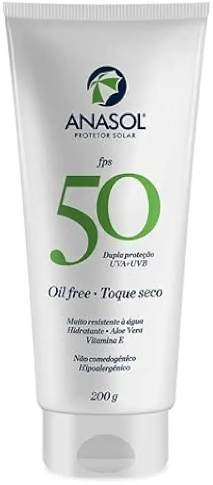 Protetor Solar Anasol Fps 50 Oil Free Toque Seco 200ml