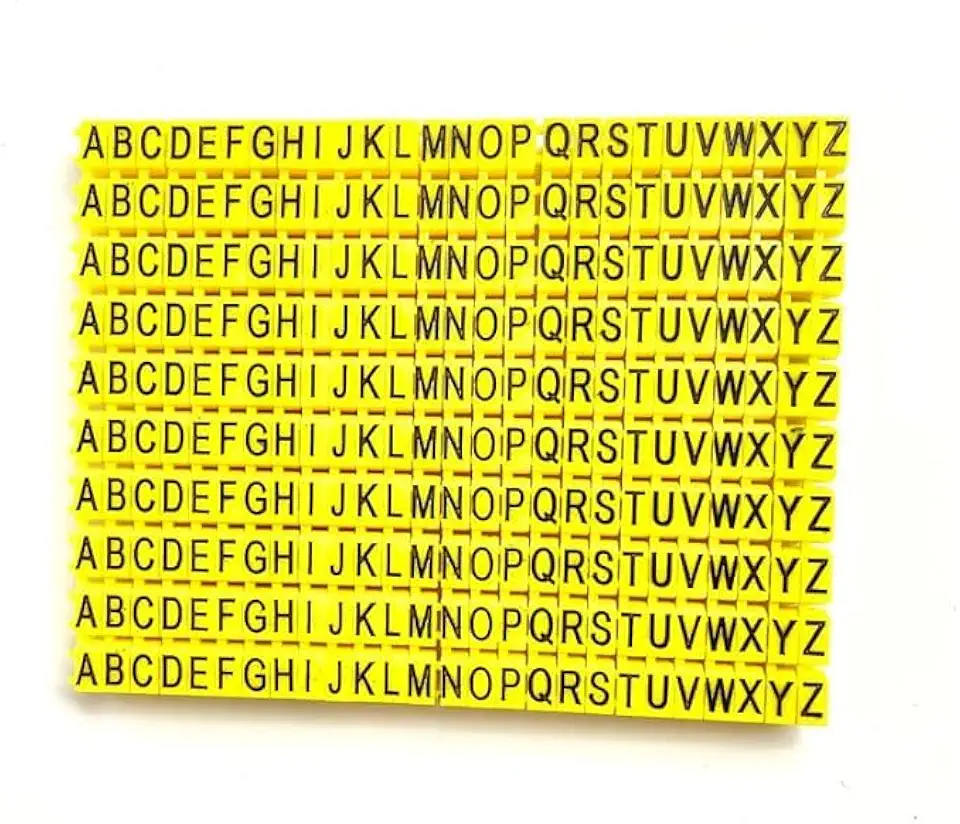 Kit Marcador De Cabos e Fios Anilhas 260uni Letras A-z 1,5mm A 2,5mm