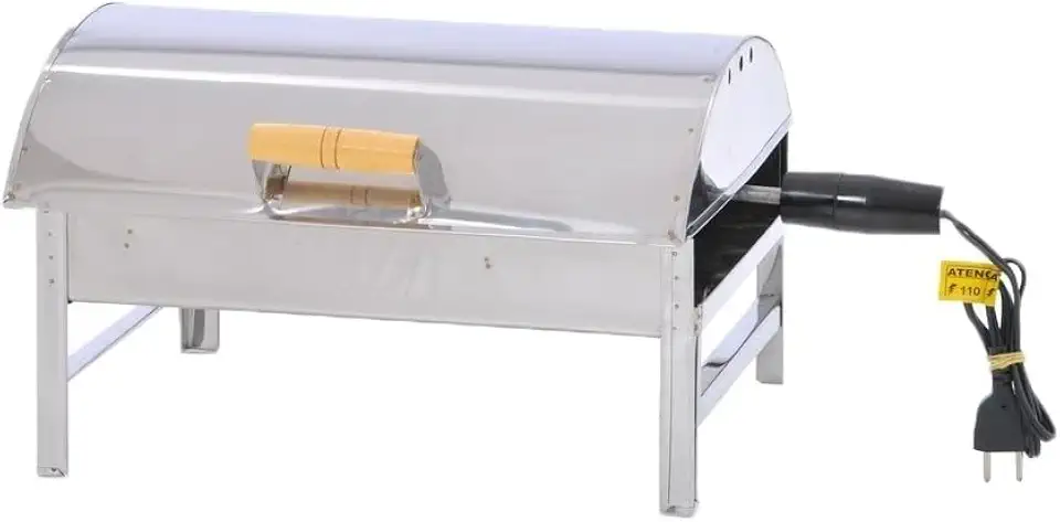 Churrasqueira Elétrica Win Home Feita em Aço Inoxidável 430 1800w de Potência Portátil a Bafo 220v