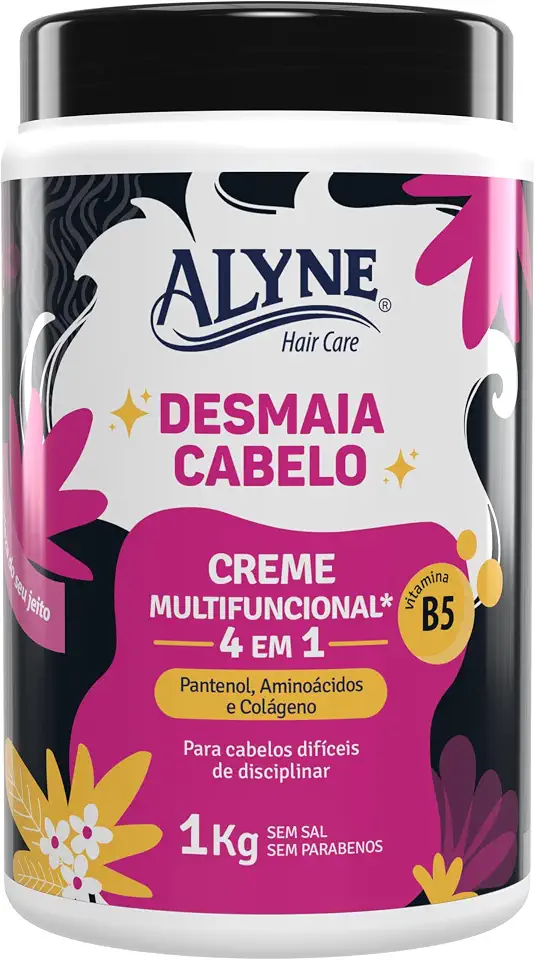 Alyne, Creme Multifuncional, Desmaia Cabelo, 1 kg, Rosa