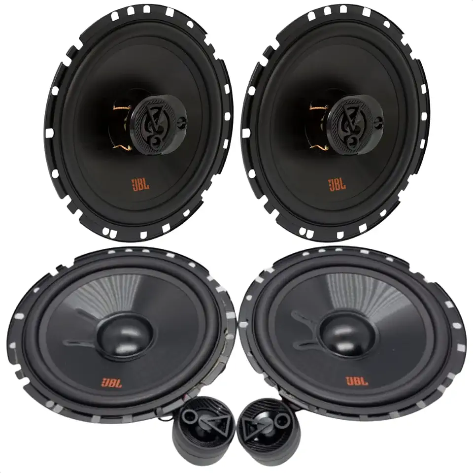 Flex4 Kit Som Automotivo Completo: Par de Alto Falantes Triaxial 6TRFX55 (110W RMS) + Par de Auto Falantes 2 Vias 62VFX55 (110W RMS) - Potência, Clareza e Imersão para Seu Carro