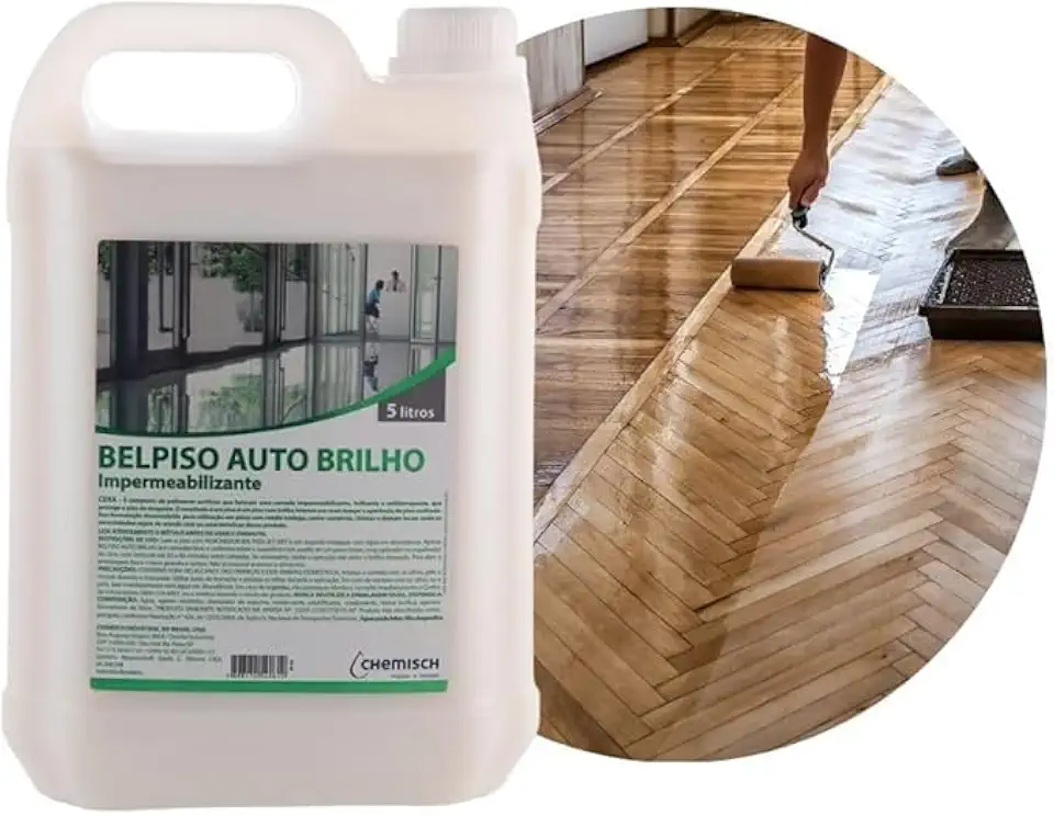 Bel Piso Auto Brilho, Cera Impermeabilizante Premium para pisos ceramicas Porcelanato, 5 Litros