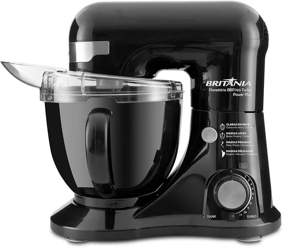 Batedeira Planetária, Britânia, BBP760P Power Plus Turbo, 700W