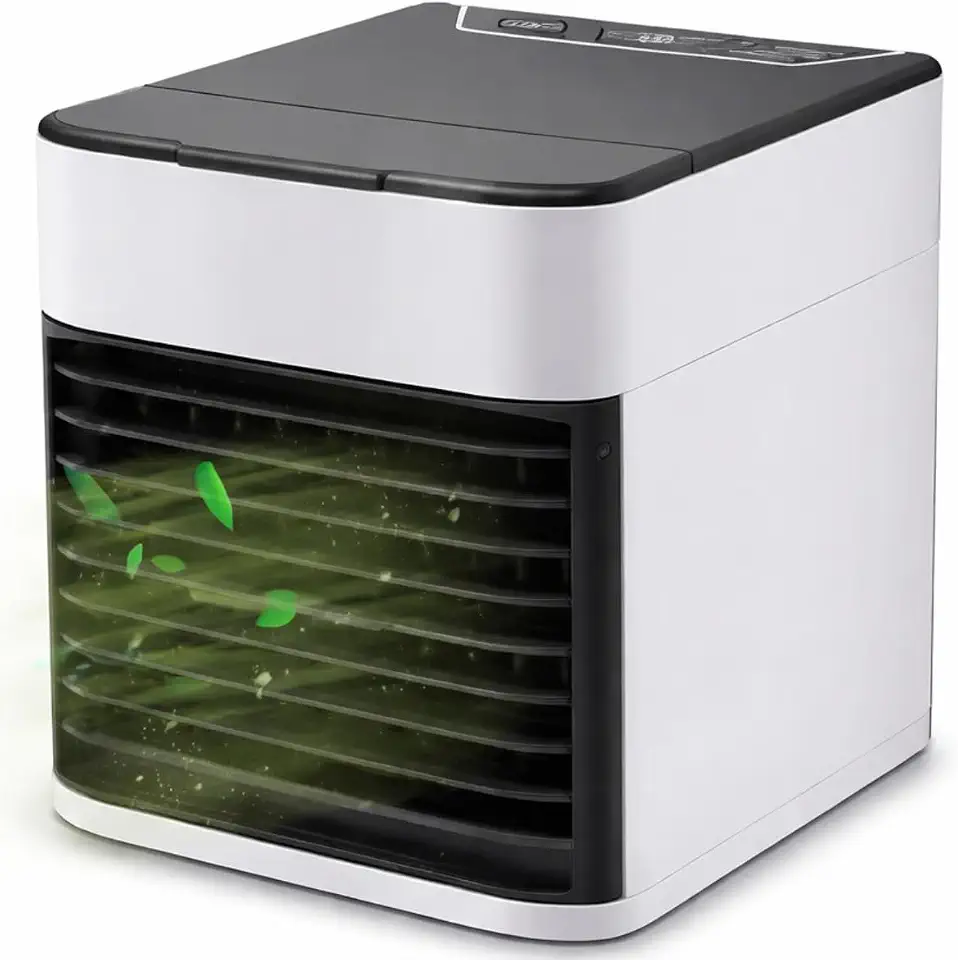 Mini Ar Condicionado Portátil USB 500ml Climatizador 3 em 1 Umidificador Silencioso com Gelo