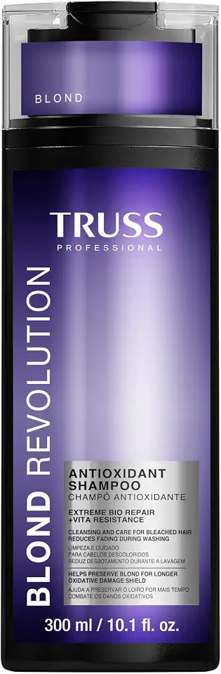 Truss Shampoo Antioxidante Blond Revolution | Proteção e Brilho para Cabelos Loiros | 300ml