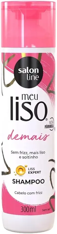 Salon Line, Shampoo, Meu Liso, Demais, Vegano - Cabelos Lisos, 300 ml
