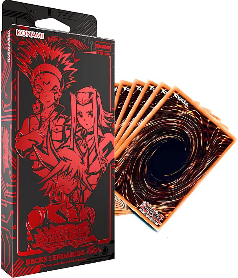 Konami Yu-Gi-Oh! Decks Lendários 5D's, 3 Decks Completos, 153 Cartas, Edição em Português, Ultra Raras e Arte Chibi