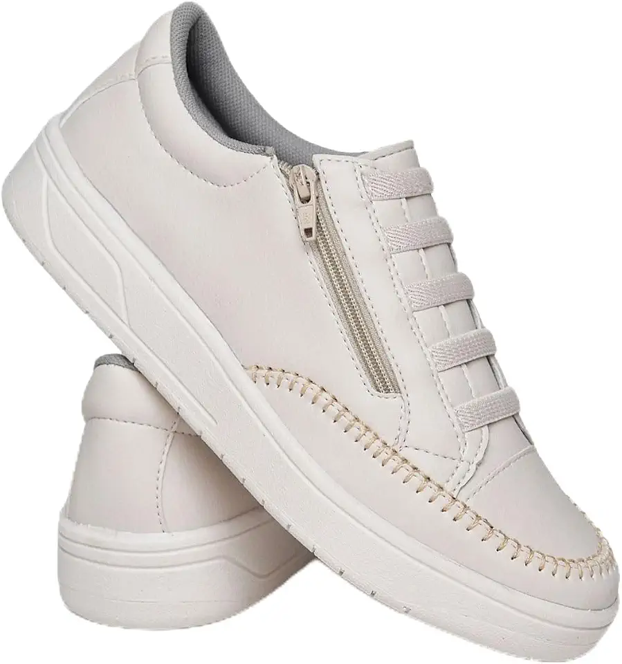 Tênis Feminino Casual com Costura Manual, Estilo Confortável