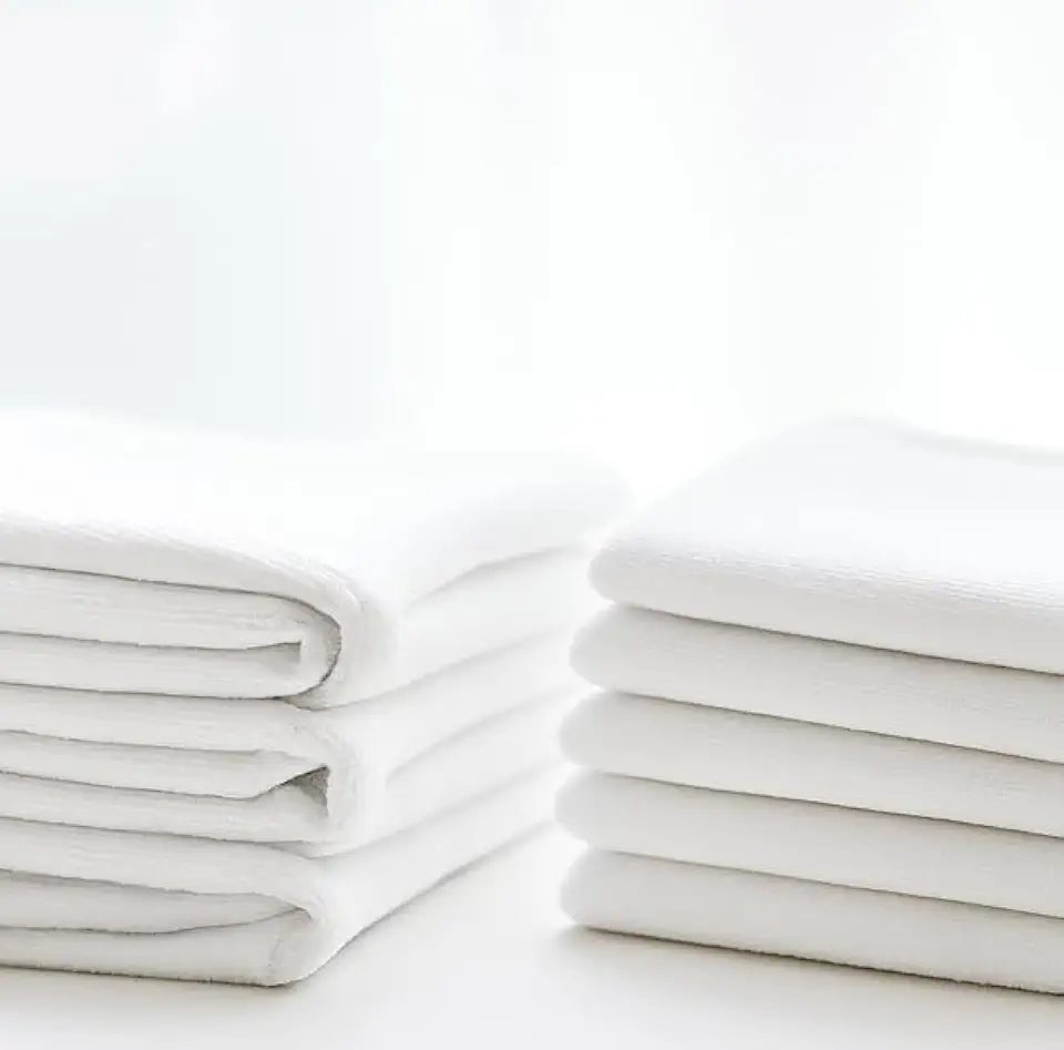 Kit 5 Unidades Pano de Prato Branco Liso 100% Algodão com Bainha 42x68cm