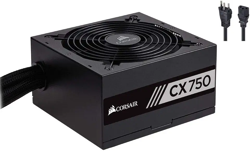 Fonte Corsair 750W 80 Plus Bronze Cx750 - Cp-9020123-Br, PRETO