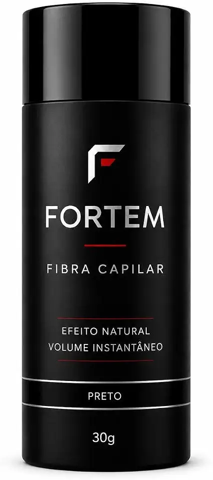 Fibra Capilar Fortem 30g Preto – Preenchimento de Falhas Instantâneo, Efeito Natural e Mais Volume aos Fios