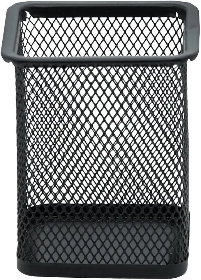 Organizador De Escritorio Aramado P/Caneta Quadrado Pt - 100876