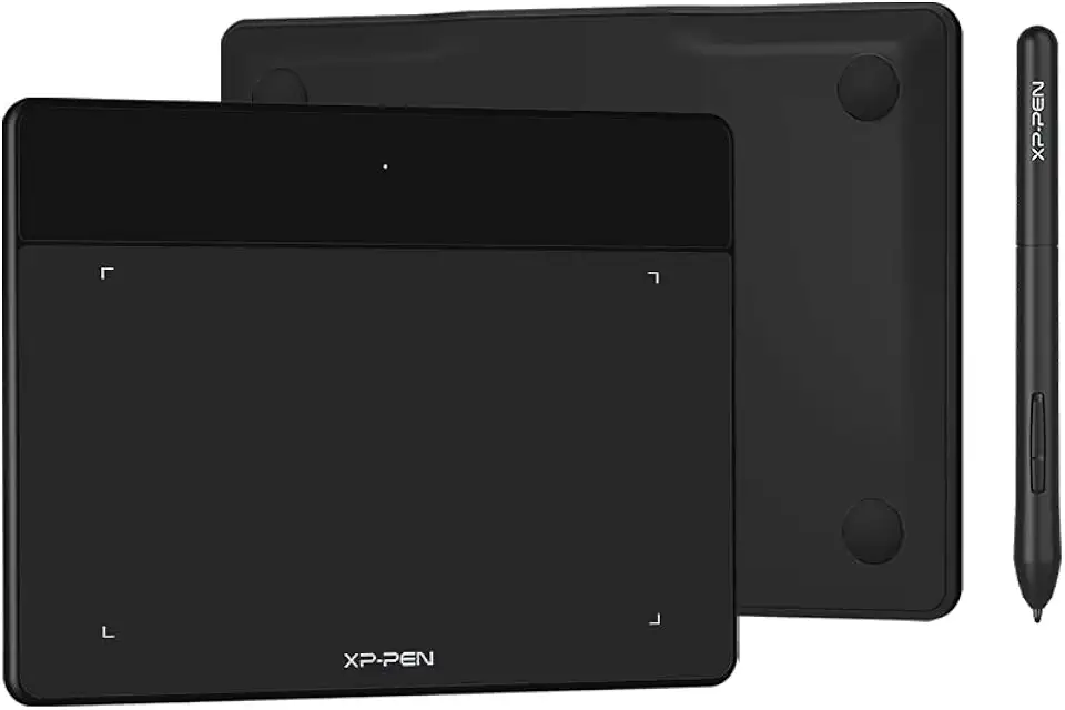 XPPen Deco Fun S Mesa Digitalizadora 15 x 10 cm, Tablet de Desenho, com Stylus, 8192 Níveis, para Mac Windows Chrome Android OSU! (Preto)