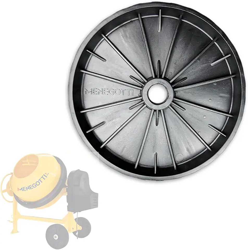 Roda Plástica Da Betoneira Prime 250/400L Menegotti Equipamento Para Construção Preto - Original