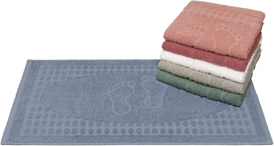 Kit Com 5 Toalhas de Piso Para Banheiro - 45x70cm - Sublime (Sortidas)