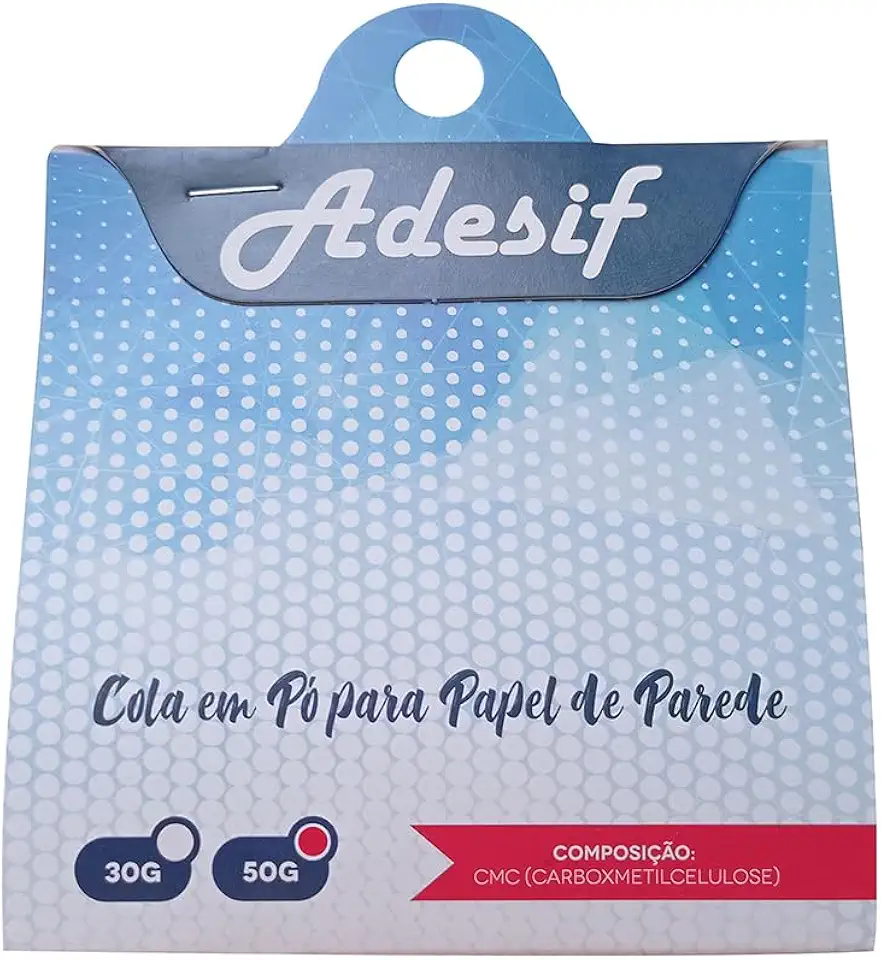 Cola em Pó para Papel de Parede CMC Evolux 50g Eficiência Garantida, dissolve em água, Versátil, Biodegradável