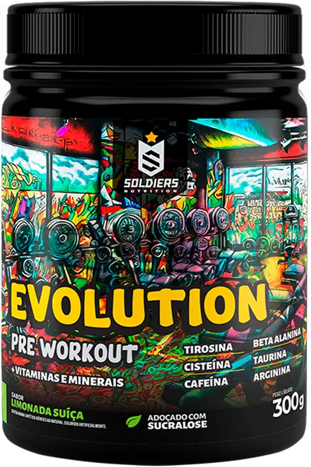 Pré-Treino Evolution Pré Workout 300g - Soldiers Nutrition (Limonada Suiça)