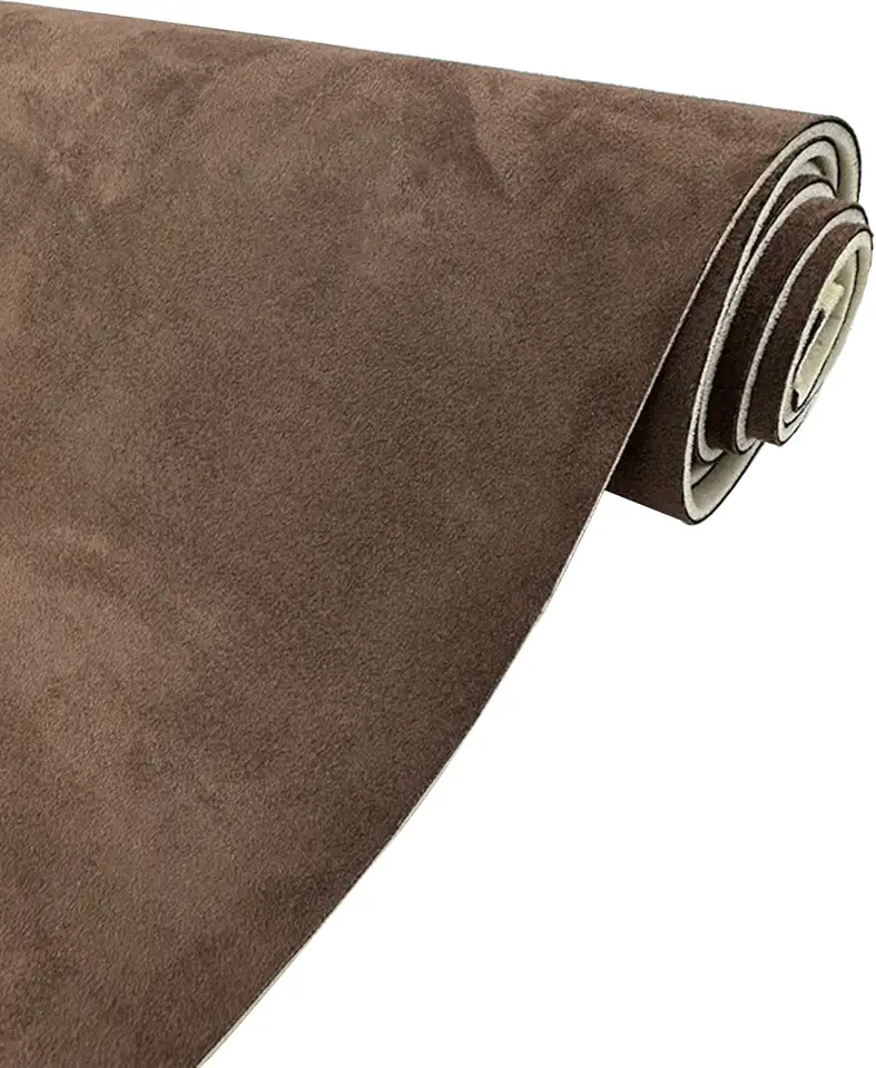 Teemall Tecido De Camurça Marrom Escuro Para Forro De Teto Com Base De Espuma, Ideal Para Revestimento De Teto Automotivo. (60" X 36")