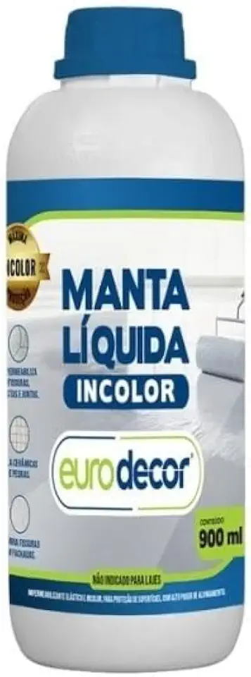 Manta Líquida Incolor Euro decor Impermeabilizante Transparente para Laje, Telhado e Parede | Proteção Contra Infiltrações e Umidade (3,6L)