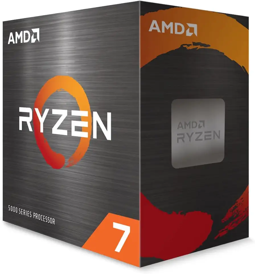 PROCESSADOR AMD RYZEN 7 5700X 3.4GHz (TURBO 4.6GHz) 32MB CACHE AM4 100-100000926WOF, Cerâmica cinza