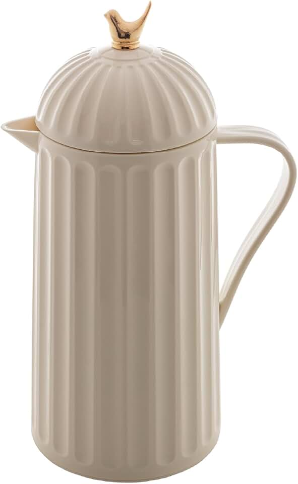 WOLFF - Garrafa Térmica de Plástico Bird Branca 1L - Enxoval - Organização - Decoração - Cozinha - Mesa Posta - Utilidades Domésticas - Perfeita Para Café e Chá