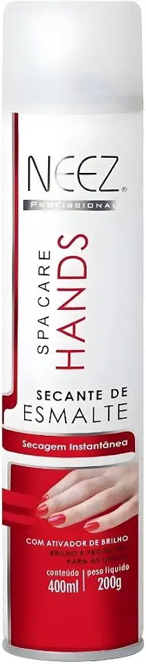 Secante De Esmalte Profissional Instantâneo Proteção Ativador Brilho Unhas Spray Neez 400ml